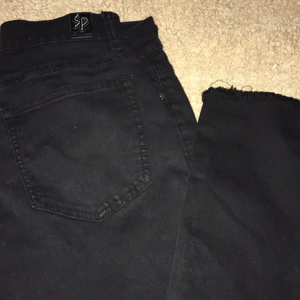Black ripped jeans